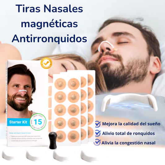 Starter Kit - Tiras Nasales magnéticas  Antirronquidos + 30 Repuestos